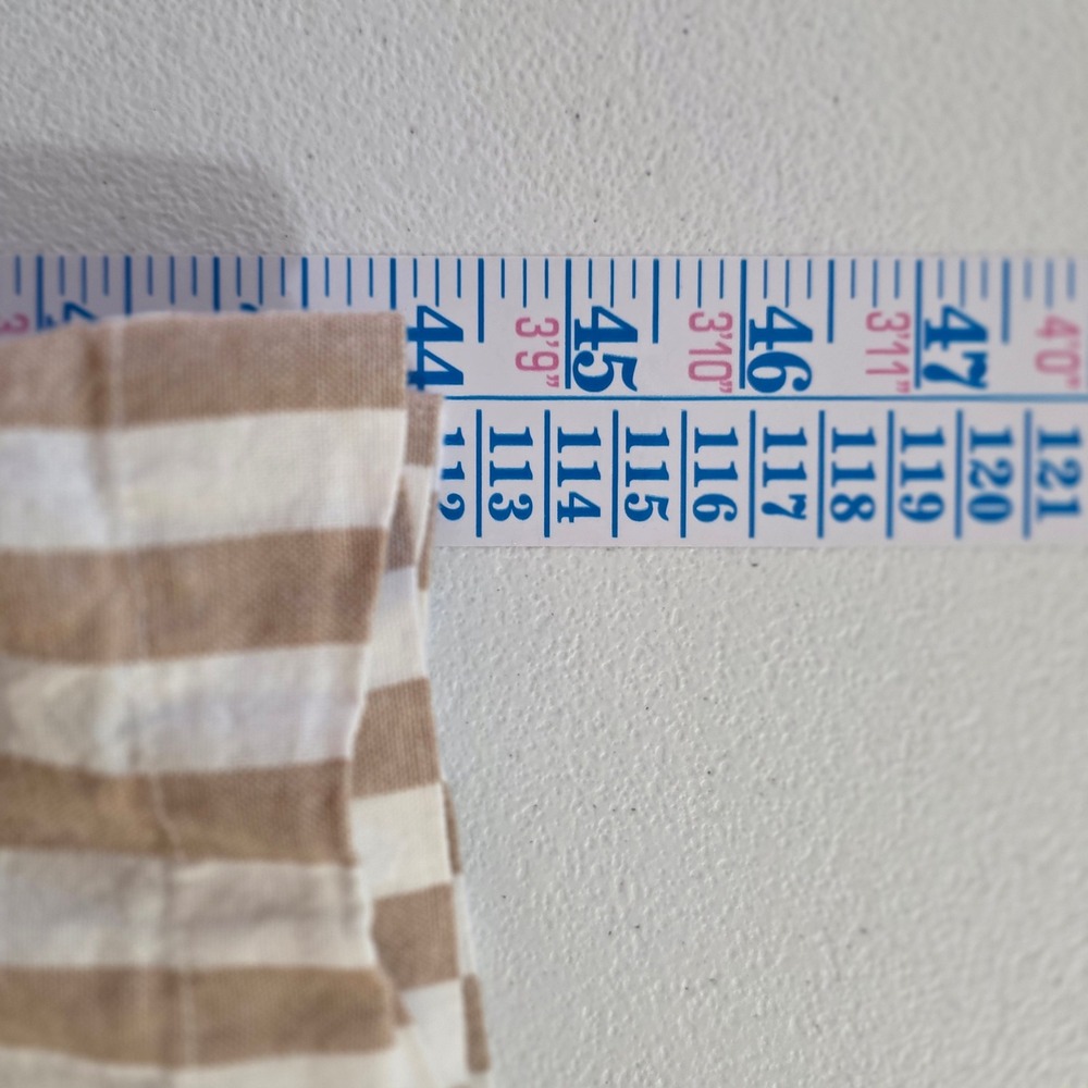 Old Navy Midi Dress Womens Medium Tan Striped Linen Blend Lace Up Back Pockets - Picture 8 of 10